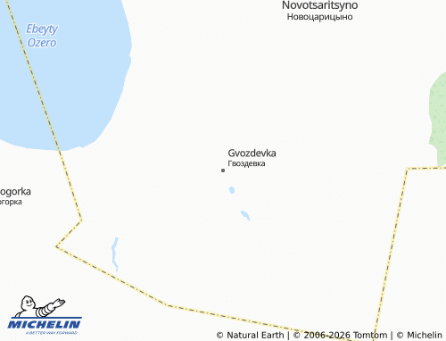 MICHELIN-Landkarte Gvozdevka - ViaMichelin
