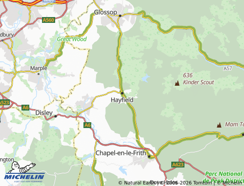 Carte MICHELIN Hayfield - ViaMichelin