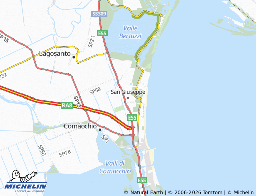 MICHELIN San Giuseppe map - ViaMichelin