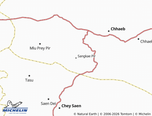 Mappa MICHELIN Sangkae Pir - ViaMichelin