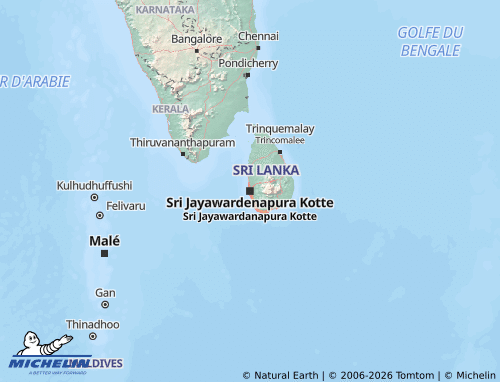 Mappa MICHELIN Sri Lanka - ViaMichelin