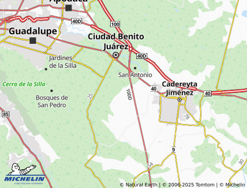 MICHELIN Fraccionamiento Valle del Roble Sector Granado map - ViaMichelin