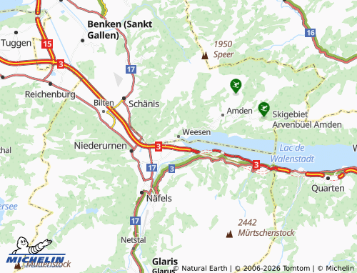 Mappa MICHELIN Weesen - ViaMichelin