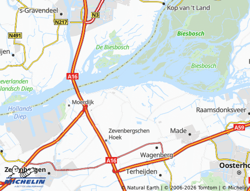 MICHELIN Lage Zwaluwe map - ViaMichelin