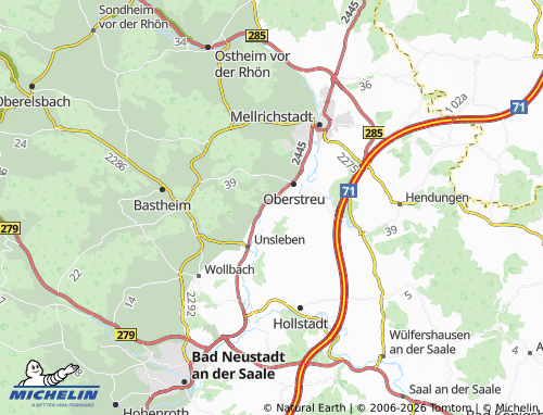 Mappa MICHELIN Mittelstreu - ViaMichelin