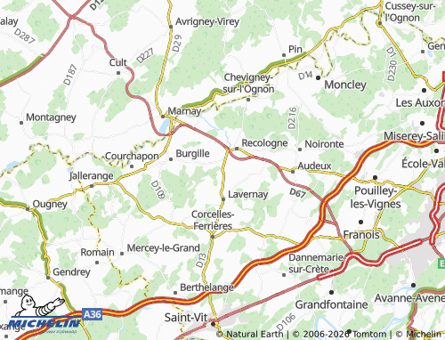 MICHELIN Franey map - ViaMichelin