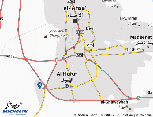 MICHELIN-Landkarte al-Raqeeqah - ViaMichelin
