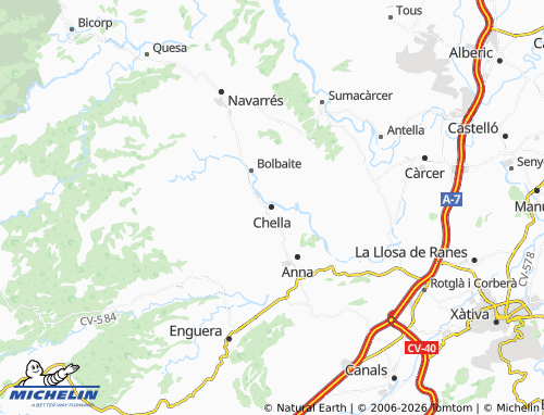 Mappa MICHELIN Chella - ViaMichelin