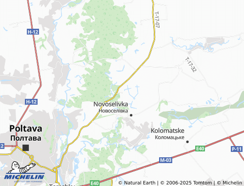 MICHELIN-Landkarte Brunivka - ViaMichelin