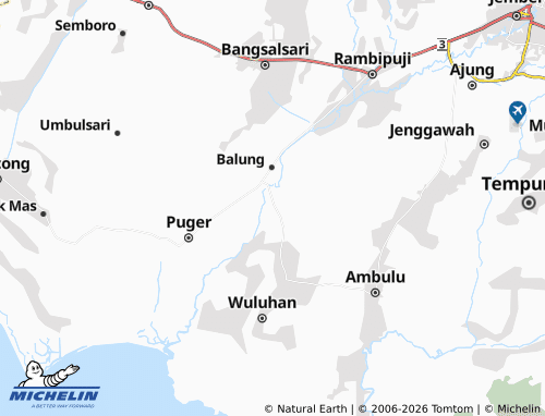 MICHELIN-Landkarte Balung Kidul - ViaMichelin