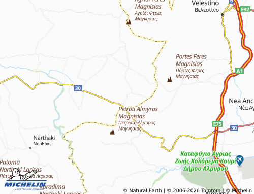 MICHELIN Eretria map - ViaMichelin