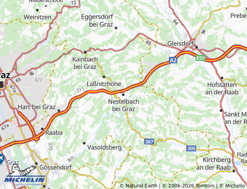MICHELIN Nestelbach bei Graz map - ViaMichelin