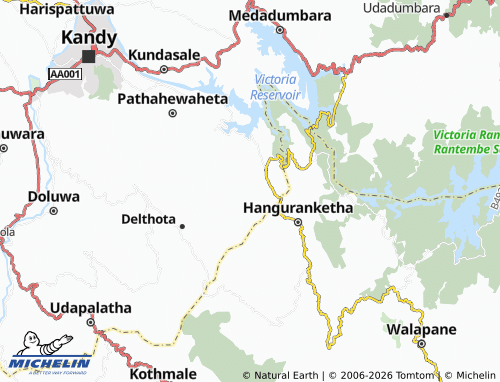 MICHELIN Ududeniya1 map - ViaMichelin