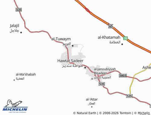 MICHELIN-Landkarte al-Ghadeer - ViaMichelin