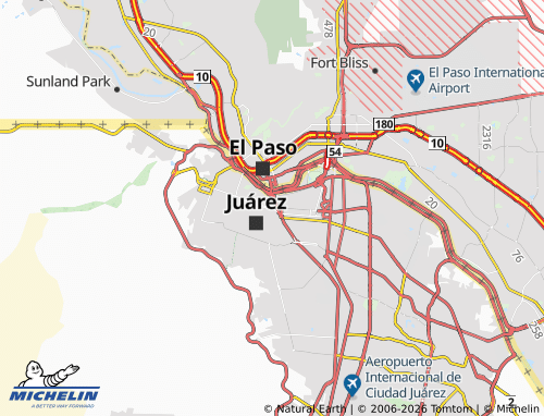 Mapa MICHELIN Ciudad Juárez Centro - ViaMichelin
