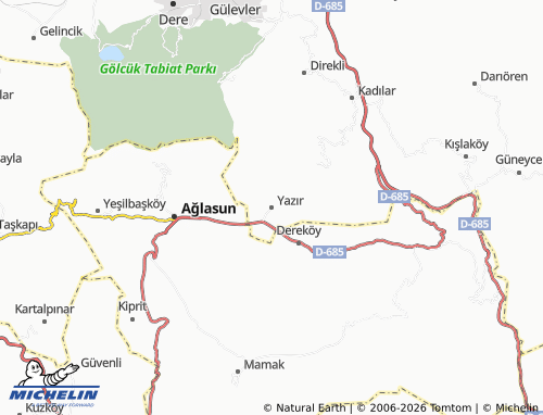 MICHELIN Yazır map - ViaMichelin
