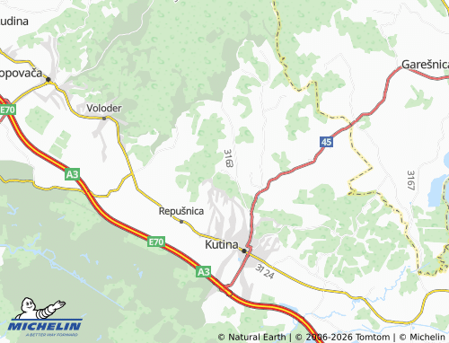 Mapa MICHELIN Kletište - ViaMichelin