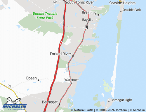 Mapa MICHELIN Forked River - ViaMichelin