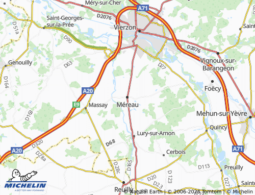 Mappa MICHELIN Méreau - ViaMichelin