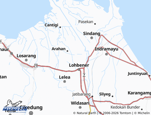Mapa MICHELIN Arahan Kidul - ViaMichelin