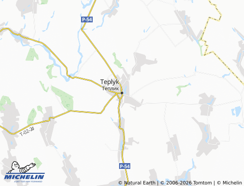 MICHELIN Teplyk map - ViaMichelin