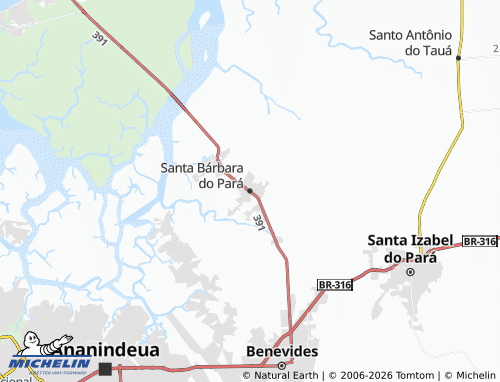 Carte MICHELIN Santa Bárbara do Pará - ViaMichelin