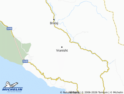 Mappa MICHELIN Vranisht - ViaMichelin