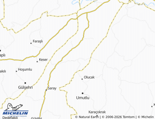 MICHELIN Çiçekli map - ViaMichelin