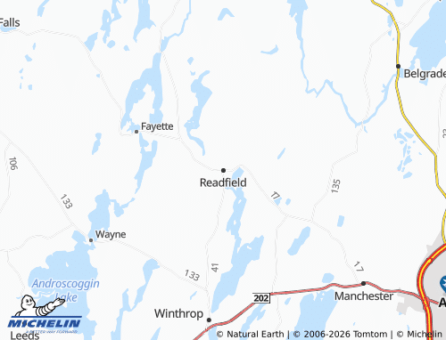 Carte MICHELIN Readfield - ViaMichelin