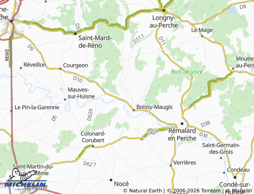 MICHELIN Maison-Maugis map - ViaMichelin