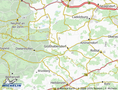 Mapa MICHELIN Unterschlauersbach - ViaMichelin