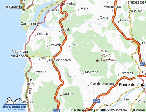 Carte MICHELIN Abelheira - ViaMichelin