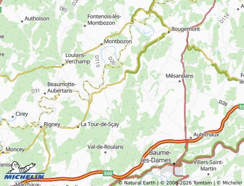 Carte MICHELIN Tallans - ViaMichelin