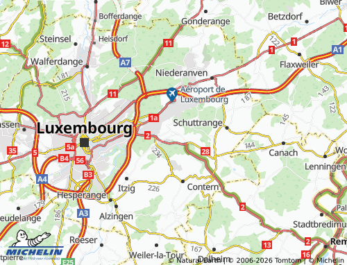 Mapa MICHELIN Sandweiler - ViaMichelin