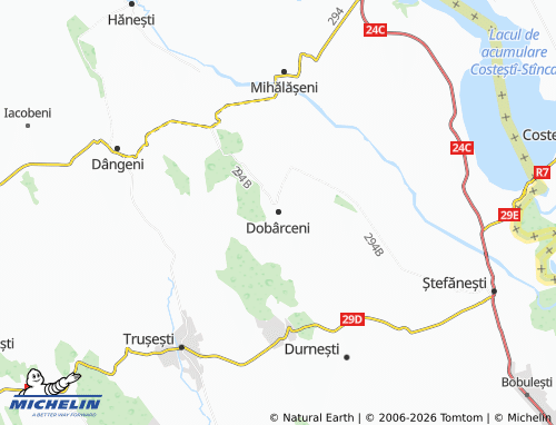 MICHELIN-Landkarte Dobârceni - ViaMichelin