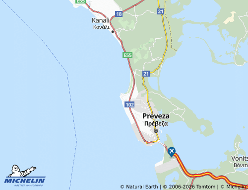 Mappa MICHELIN Mytikas - ViaMichelin