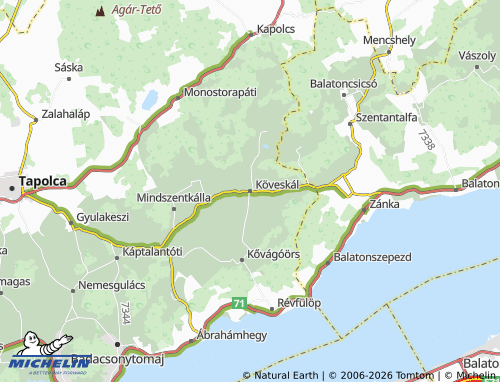 Carte MICHELIN Köveskál - ViaMichelin