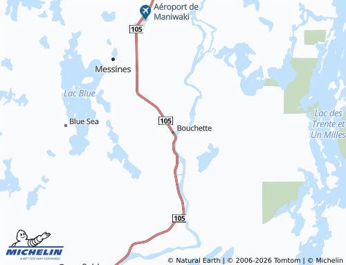 MICHELIN Bouchette map - ViaMichelin