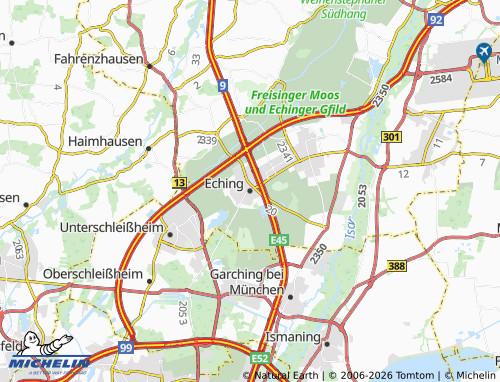 MICHELIN Eching map - ViaMichelin
