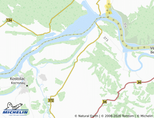Mapa MICHELIN Kličevac - ViaMichelin