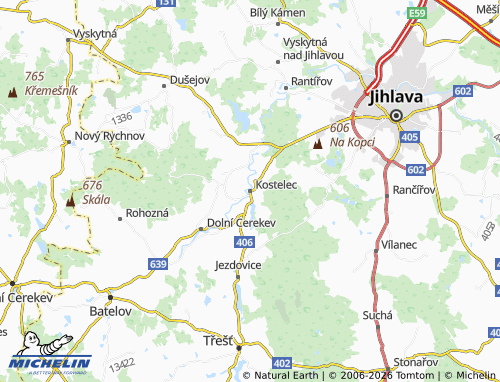 Mappa MICHELIN Kostelec - ViaMichelin