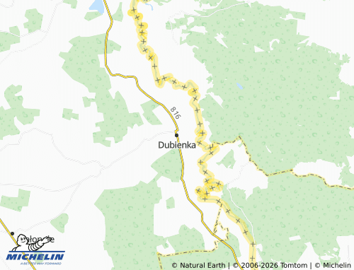 MICHELIN-Landkarte Dubienka - ViaMichelin