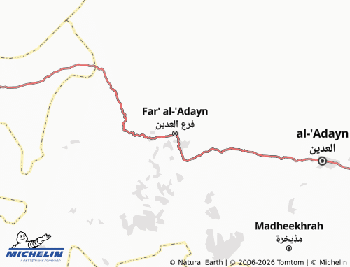 MICHELIN-Landkarte Far' al-'Adayn - ViaMichelin