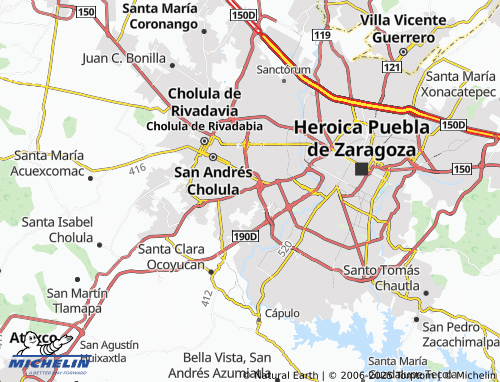 MICHELIN Pueblo de San Bernardino Tlaxcalancingo map - ViaMichelin