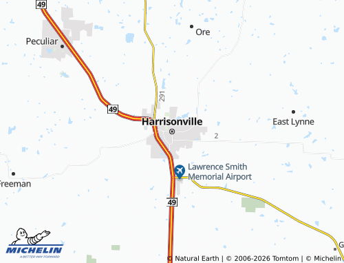 Mapa MICHELIN Harrisonville - ViaMichelin