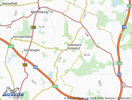 MICHELIN Halenbeck-Rohlsdorf map - ViaMichelin