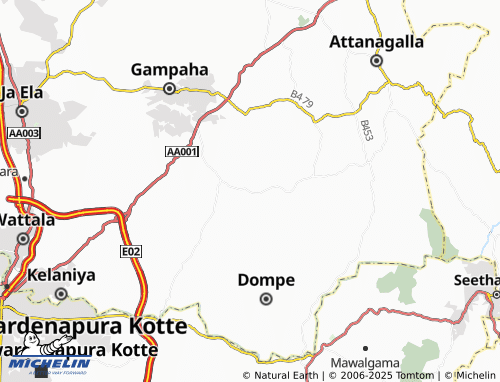 MICHELIN Henegama map - ViaMichelin