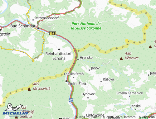 Mappa MICHELIN Hřensko - ViaMichelin