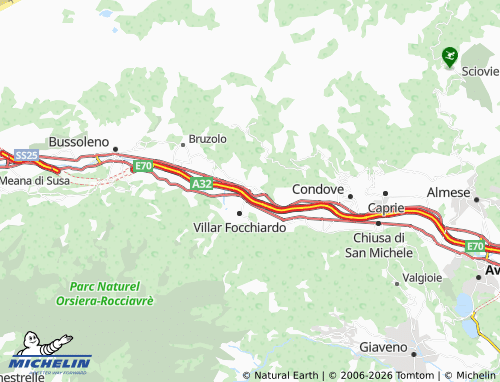Mapa MICHELIN Borgone Susa - ViaMichelin