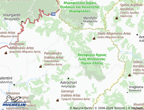 Mappa MICHELIN Kastania - ViaMichelin